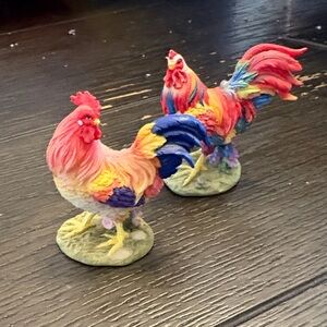 Vintage Lenox Barnyard Bunch Rooster Figurines